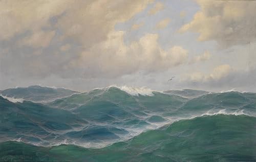 ARTXLXXBN Bekannt Gemälde Fotodruck Malerei Poster Auf hoher See von Max Jensen Modem-Grafik für Wohnzimmerdekoration 60x90cm von ARTXLXXBN