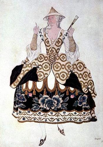 ARTXLXXBN Bekannt Gemälde Fotodruck Malerei Poster Leinwandgemälde für eine chinesische Dame von Leon Bakst Modem-Grafik für Wohnzimmerdekoration 60x90cm ARTXLXXBN Bekannt Gemälde Fotodruck Malerei Poster Leinwandgemälde für eine chinesische Dame von Leon Bakst Modem-Grafik für Wohnzimmerdekoration 60x90cm von ARTXLXXBN