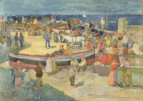 ARTXLXXBN Bekannt Gemälde Fotodruck Malerei Poster Marina von Maurice Brazil Prendergast Modem-Grafik für Wohnzimmerdekoration 60x90cm ARTXLXXBN Bekannt Gemälde Fotodruck Malerei Poster Marina von Maurice Brazil Prendergast Modem-Grafik für Wohnzimmerdekoration 60x90cm von ARTXLXXBN