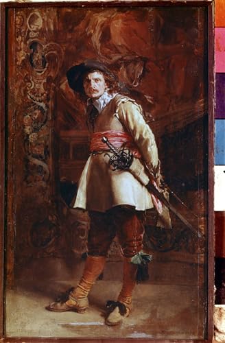 ARTXLXXBN Bekannt Gemälde Fotodruck Malerei Poster Mousquetaire Peinture De Ernest Jean Louis Meissonier von Jean Louis Ernest Meissonier Modem-Grafik für Wohnzimmerdekoration 60x90cm von ARTXLXXBN