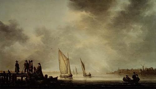 ARTXLXXBN Bekannt Gemälde Fotodruck Malerei Poster eine Flusslandschaft von Aelbert Cuyp Modem-Grafik für Wohnzimmerdekoration 60x90cm ARTXLXXBN Bekannt Gemälde Fotodruck Malerei Poster eine Flusslandschaft von Aelbert Cuyp Modem-Grafik für Wohnzimmerdekoration 60x90cm von ARTXLXXBN