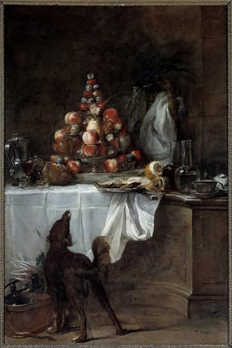 ARTXLXXBN Berühmte Gemälde Leinwand Drucke Porträts Wandkunst das Buffet von Jean Baptiste Simeon Chardin Leinwand Ölgemälde für Wanddekoration 60x90cm von ARTXLXXBN