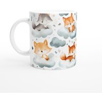 Füchse Und Wölfchen, Keramiktasse 325 Ml von ARTelierDigital