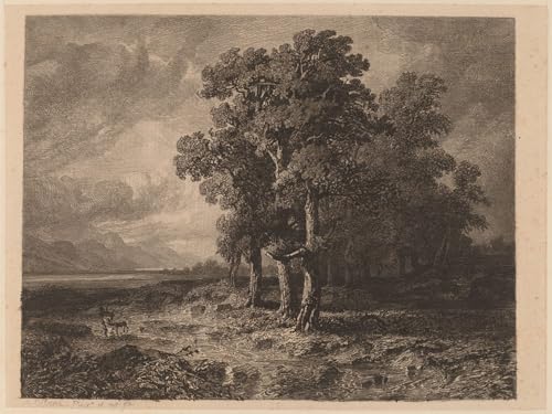 ARToPHIIU Berühmte Gemälde Abstrakte Leinwand Kunst Vintage Wandbild Bäume im Sturm von Alexandre Calame Leinwand Wandbilder für Schlafzimmer Home Decor 60x90cm von ARToPHIIU