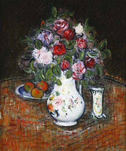 ARToPHIIU Berühmte Gemälde Abstrakte Leinwand Kunst Vintage Wandbild Blumenvase und Obstschale von Gustave Loiseau Leinwand Wandbilder für Schlafzimmer Home Decor 60x90cm ARToPHIIU Berühmte Gemälde Abstrakte Leinwand Kunst Vintage Wandbild Blumenvase und Obstschale von Gustave Loiseau Leinwand Wandbilder für Schlafzimmer Home Decor 60x90cm von ARToPHIIU