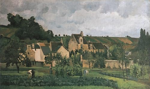 ARToPHIIU Berühmte Gemälde Abstrakte Leinwand Kunst Vintage Wandbild Die einsiedelei in pontoise von camille jacob pissarro Leinwand Wandbilder für Schlafzimmer Home Decor 60x90cm von ARToPHIIU