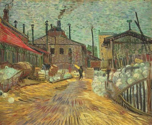 ARToPHIIU Berühmte Gemälde Abstrakte Leinwand Kunst Vintage Wandbild Fabriken Von Vincent Van Gogh Leinwand Wandbilder für Schlafzimmer Home Decor 60x90cm von ARToPHIIU