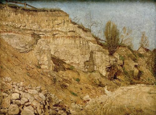 ARToPHIIU Berühmte Gemälde Abstrakte Leinwand Kunst Vintage Wandbild Quarry Near Weimar by Christian Rohlfs Leinwand Wandbilder für Schlafzimmer Home Decor 60x90cm von ARToPHIIU