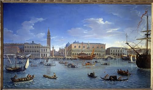 ARToPHIIU Berühmte Gemälde Abstrakte Leinwand Kunst Vintage Wandbild View of the Pier the Square and the Doge by Gaspar Van Wittel Leinwand Wandbilder für Schlafzimmer Home Decor 60x90cm ARToPHIIU Berühmte Gemälde Abstrakte Leinwand Kunst Vintage Wandbild View of the Pier the Square and the Doge by Gaspar Van Wittel Leinwand Wandbilder für Schlafzimmer Home Decor 60x90cm von ARToPHIIU
