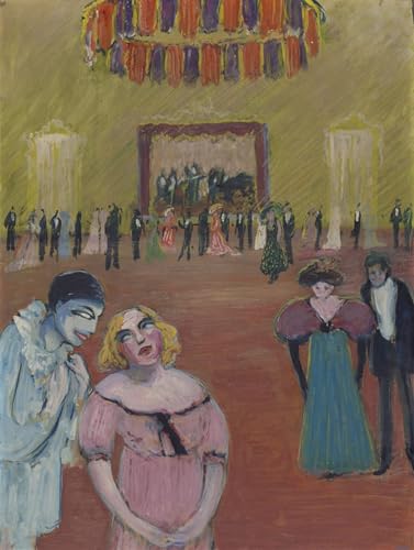 ARToPHIIU Kunstdruck Leinwand Leinwand Wand Kunst Malerei Wandkunst Ballszene von marianne von werefkin Grafti Leinwanddruck für Wanddekoration 60x90cm von ARToPHIIU