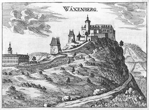 ARToPHIIU Kunstdruck Leinwand Leinwand Wand Kunst Malerei Wandkunst Castle Waxenberg in Upper Austria Drawing From M Vischer by Georg Matthaus Vischer Grafti Leinwanddruck für Wanddekoration 60x90cm von ARToPHIIU