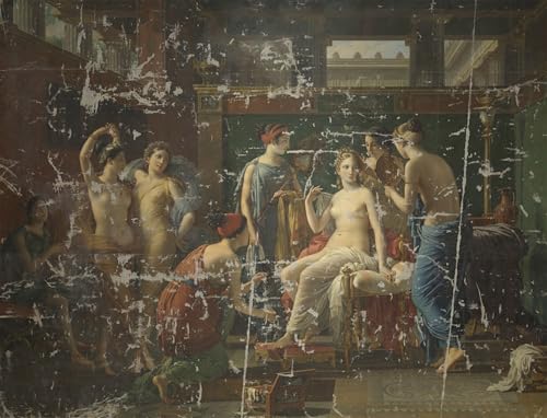 ARToPHIIU Kunstdruck Leinwand Leinwand Wand Kunst Malerei Wandkunst Die Toilette Der Psyche Von Paelinck Grafti Leinwanddruck für Wanddekoration 60x90cm von ARToPHIIU