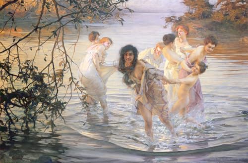 ARToPHIIU Kunstdruck Leinwand Leinwand Wand Kunst Malerei Wandkunst Fröhliche Spiele von Paul Emile Chabas Grafti Leinwanddruck für Wanddekoration 60x90cm ARToPHIIU Kunstdruck Leinwand Leinwand Wand Kunst Malerei Wandkunst Fröhliche Spiele von Paul Emile Chabas Grafti Leinwanddruck für Wanddekoration 60x90cm von ARToPHIIU