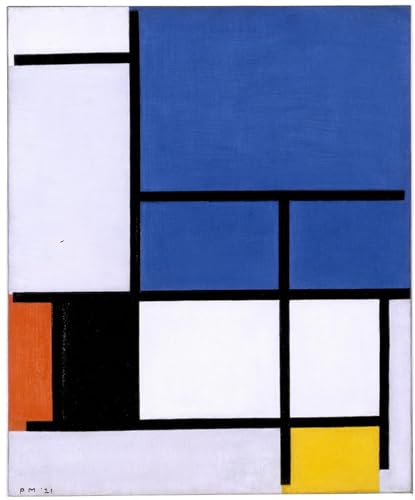ARToPHIIU Kunstdruck Leinwand Leinwand Wand Kunst Malerei Wandkunst Komposition mit großflächigem Rot, schwarz, gelb und grau von piet mondrian Grafti Leinwanddruck für Wanddekoration 60x90cm ARToPHIIU Kunstdruck Leinwand Leinwand Wand Kunst Malerei Wandkunst Komposition mit großflächigem Rot, schwarz, gelb und grau von piet mondrian Grafti Leinwanddruck für Wanddekoration 60x90cm von ARToPHIIU