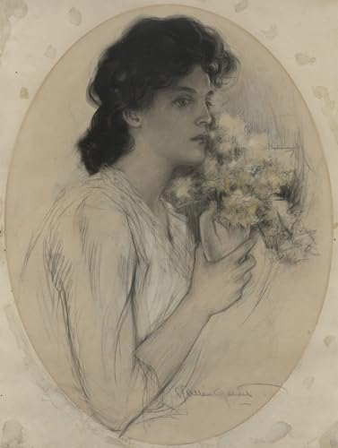 ARToPHIIU Kunstdruck Leinwand Leinwand Wand Kunst Malerei Wandkunst Mädchen mit Blumen von Charles Allan Gilbert Grafti Leinwanddruck für Wanddekoration 60x90cm ARToPHIIU Kunstdruck Leinwand Leinwand Wand Kunst Malerei Wandkunst Mädchen mit Blumen von Charles Allan Gilbert Grafti Leinwanddruck für Wanddekoration 60x90cm von ARToPHIIU