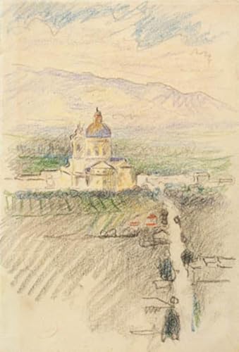 ARToPHIIU Kunstdruck Leinwand Leinwand Wand Kunst Malerei Wandkunst Udsigt Over Santa Maria Degli Angeli Nær Assisi von Henri Edmond Cross Grafti Leinwanddruck für Wanddekoration 60x90cm von ARToPHIIU