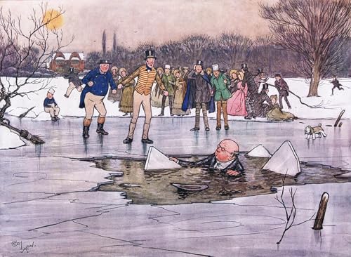 ARToPHIIU Modern Wandbilder Poster Wandbilder Leinwand Bilder Druck Ein Gesicht, Kopf Und Schultern Tauchten Unter Dem Wasser Auf Von Cecil Charles Windsor Aldin für Office Home Decor 60x90cm von ARToPHIIU