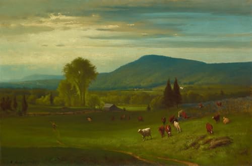 ARToPHIIU Modern Wandbilder Poster Wandbilder Leinwand Bilder Druck Sommer in den Catskills von George Inness Leinwand Ölgemälde für Office Home Decor 60x90cm ARToPHIIU Modern Wandbilder Poster Wandbilder Leinwand Bilder Druck Sommer in den Catskills von George Inness Leinwand Ölgemälde für Office Home Decor 60x90cm von ARToPHIIU