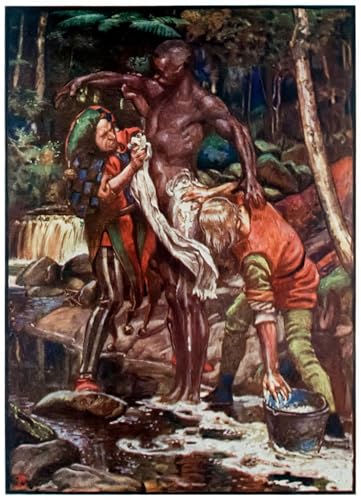 ARToPHIIU Wandbilder Drucke Poster Grafti Leinwanddruck Dummkopf und Schwachkopf der den Äthiopier vom Pilgerfortschritt wäscht von Byam Liston Shaw für Wohnzimmerdekoration 60x90cm ARToPHIIU Wandbilder Drucke Poster Grafti Leinwanddruck Dummkopf und Schwachkopf der den Äthiopier vom Pilgerfortschritt wäscht von Byam Liston Shaw für Wohnzimmerdekoration 60x90cm von ARToPHIIU