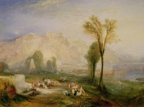 ARToPHIIU Wandbilder Drucke Poster Grafti Leinwanddruck Ehre Ehrenbreitstein und das Grab von Marceau aus Byrons Childe Harold“ von Mallord William Turner für Wohnzimmerdekoration 60x90cm von ARToPHIIU