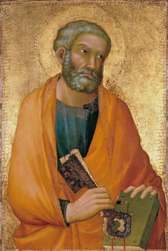 ARToPHIIU Wandbilder Drucke Poster Grafti Leinwanddruck Saint Pierre L'apotre Peter der Apostel Peinture De Simone Di Maritini von Simone Maritini für Wohnzimmerdekoration 60x90cm von ARToPHIIU