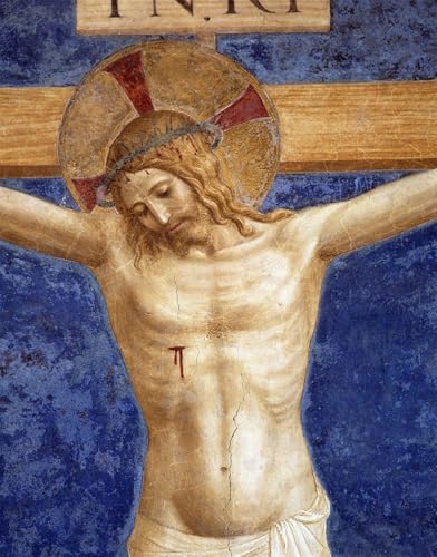 ARToPHIIU Wandkunst Dekorative Gemalde Kunst Poster Leinwanddruck Malerei Christus gekreuzigt Inschrift von fra angelico Leinwand Druck für Heimtextilien 60x90cm von ARToPHIIU