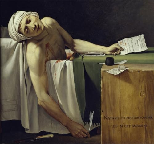 ARToPHIIU Wandkunst Dekorative Gemalde Kunst Poster Leinwanddruck Malerei Der tod von marat Detailgemälde von jacques louis david Leinwand Druck für Heimtextilien 60x90cm von ARToPHIIU