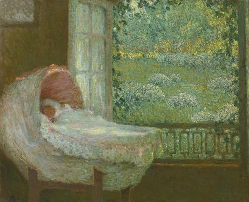 ARToPHIIU Wandkunst Dekorative Gemalde Kunst Poster Leinwanddruck Malerei Die Wiege von Henri Le Sidaner Leinwand Druck für Heimtextilien 60x90cm von ARToPHIIU