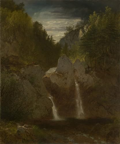ARToPHIIU Wandkunst Dekorative Gemalde Kunst Poster Leinwanddruck Malerei Pool Bash bish Falls von Frederick Kensett Leinwand Druck für Heimtextilien 60x90cm von ARToPHIIU