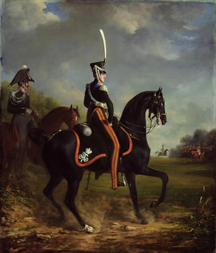 ARToPHIIU Wandkunst Dekorative Gemalde Kunst Poster Leinwanddruck Malerei Zar Nikolaus I. von Russland als Grand von Alexander Ivanovich Sauerweid Leinwand Druck für Heimtextilien 60x90cm von ARToPHIIU