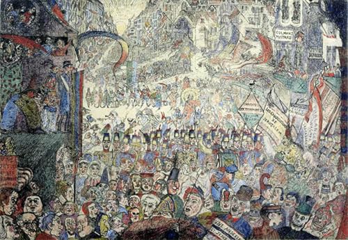 ARToPHIIU Wandkunst Dekorative Gemalde Kunst Poster Leinwanddruck Malerei der Eingang Christi in Brüssel von berühmten Künstlern Leinwand Druck für Heimtextilien 60x90cm von ARToPHIIU