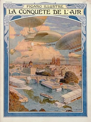 ARToPHIIU Wandkunst Dekorative Gemalde Kunst Poster Leinwanddruck Malerei die Eroberung der Luft von Eugene Grasset Leinwand Druck für Heimtextilien 60x90cm von ARToPHIIU