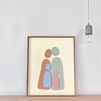 Individuelles Familienbild, Relief Strukturbild, 3D Wandbild Holz, Modernes Groß, Holzkunstwerk, Geburt, Muttertag, Weihnachten Individuelles Familienbild, Relief Strukturbild, 3D Wandbild Holz, Modernes Groß, Holzkunstwerk, Geburt, Muttertag, Weihnachten von ARTofJULE