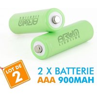 2 Batterien wiederaufladbare Solarbatterien LR3 aaa - Ni-MH 900 mAh 2 Batterien wiederaufladbare Solarbatterien LR3 aaa - Ni-MH 900 mAh von ARUM LIGHTING