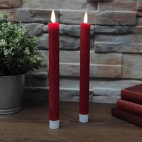 2 Kerzen Flamme 3D LED rotes Wachs von ARUM LIGHTING