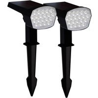 2 Solar-Stake-Spots Warmweiß oder Kaltweiß 400 Lumen von ARUM LIGHTING