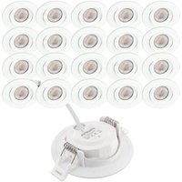 Arum Lighting - 20 LED-Einbauleuchten asturia Einstellbar 7W Äq. 75W Farbtemperatur: 4000K neutralweiß Arum Lighting - 20 LED-Einbauleuchten asturia Einstellbar 7W Äq. 75W Farbtemperatur: 4000K neutralweiß von ARUM LIGHTING