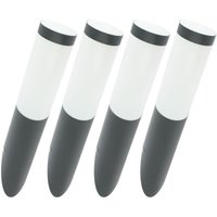 Arum Lighting - 4er Set Wandleuchten valente Anthrazitgrau Außen E27 von ARUM LIGHTING