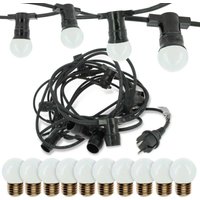 Professionelle Guinguette-Girlande 10 LED-Lampen E27 1W Warmweiß 10 Meter anschließbar von ARUM LIGHTING