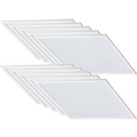 Set mit 10 ultradünnen 60x60 LED-Panels für Zwischendecken 40W Eq 400W Température de Couleur: Blanc neutre 4000K von ARUM LIGHTING