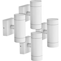 Set mit 4 Außenwandleuchten white venice mit Doppelstrahl GU10 IP54 von ARUM LIGHTING