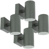 Arum Lighting - Set mit 4 Wandleuchten venice Anthrazit außen Single Beam GU10 IP54 von ARUM LIGHTING