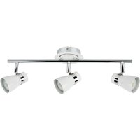 HAMPTON Deckenleuchte 3 Köpfe für GU10-Leuchtmittel – Weiß und Chrom von ARUM LIGHTING