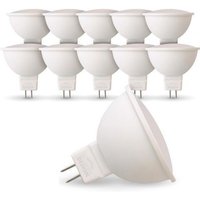 Set mit 10 LED-Lampen GU5.3 MR16 12V 5W Eq 40W Farbtemperatur: 4000K neutralweiß von ARUM LIGHTING