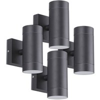 Arum Lighting - Set mit 4 schwarzen Wandleuchten venice Außen-Doppelstrahler GU10 IP54 Arum Lighting - Set mit 4 schwarzen Wandleuchten venice Außen-Doppelstrahler GU10 IP54 von ARUM LIGHTING