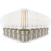 Set von 10 LED Birnen B22 G45 4W eq 40W 400lm Température de Couleur: Blanc chaud 2700K von ARUM LIGHTING