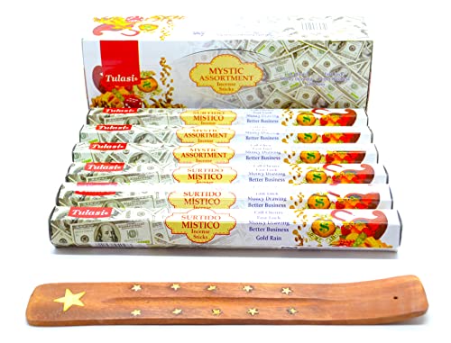 Räucherstäbchen (Money Making) Glücksgeld lockt Geld in Lotteria Fortuna Joss 120 Stäbchen Räucherstäbchen hausgemachter Duft Joss Sticks mit Aschenbecher von ARUNDEL SERVICES EU