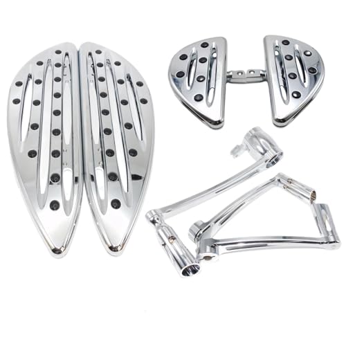 ARUPMN Motorrad Chrom Bremsarm Kit Schalthebel Fahrer Diele Hinten Fußstütze Pedal Fit Für Harley Touring Tri Glide 2008-13 von ARUPMN