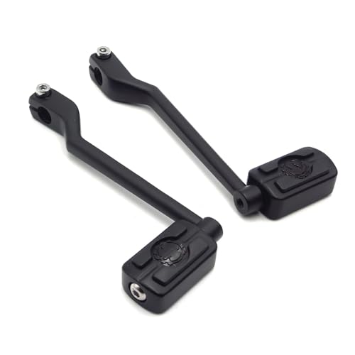 ARUPMN Motorradteile Fersenkappen-Schalthebel Totenkopf-Schalthebel passend für Harley Davidson HD Touring Road King Chrom(268-011 053X2XIN-BK) von ARUPMN