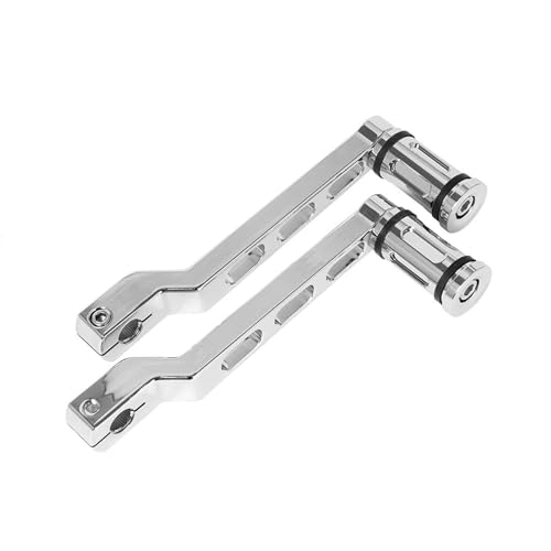 ARUPMN Passend für Harley Softail Touring Electra Road Glide FLHR Pedal Ferse Zehen Schalthebel Schalthebel Schwarz Gerändelt Schaltstifte(Silver) von ARUPMN